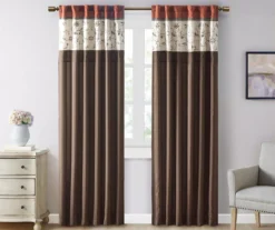 Monroe Embroidered Light-Filtering Rod Pocket Curtain Panel, (84") 24 Monroe Embroidered Light-Filtering Rod Pocket Curtain Panel, (84") -Home Decor Store 810518153