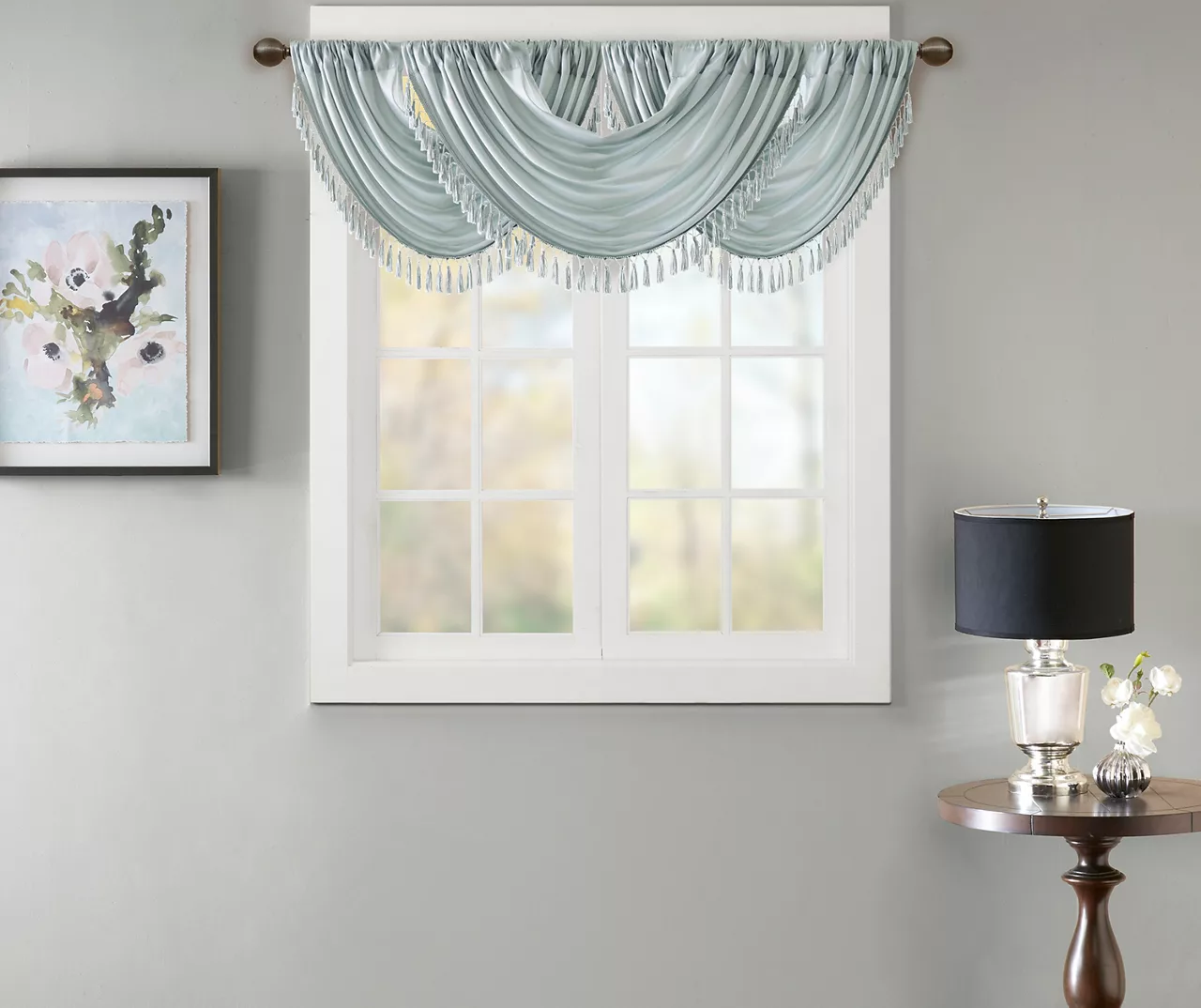 Gail Rod Pocket Waterfall Valance, (46") 3 Gail Rod Pocket Waterfall Valance, (46") - Image 3