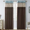 Monroe Embroidered Light-Filtering Rod Pocket Curtain Panel, (84")