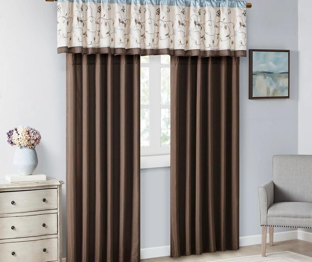 Monroe Embroidered Light-Filtering Rod Pocket Curtain Panel, (84") 13 Monroe Embroidered Light-Filtering Rod Pocket Curtain Panel, (84") - Image 13