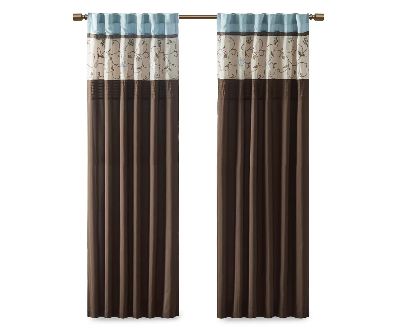 Monroe Embroidered Light-Filtering Rod Pocket Curtain Panel, (84") 14 Monroe Embroidered Light-Filtering Rod Pocket Curtain Panel, (84") - Image 14