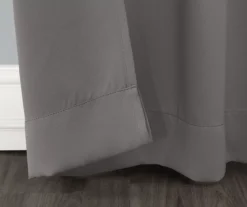 Loretta Gray Blackout Grommet Curtain Panel, (84") -Home Decor Store 810518440 2