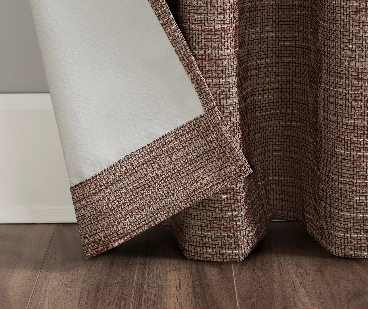 Wilbon Russet Linen Blackout Curtain Panel, (84") 6 Wilbon Russet Linen Blackout Curtain Panel, (84") - Image 6