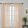 Curtain Fresh Latte Sheer Grommet Curtain Panel, (108")