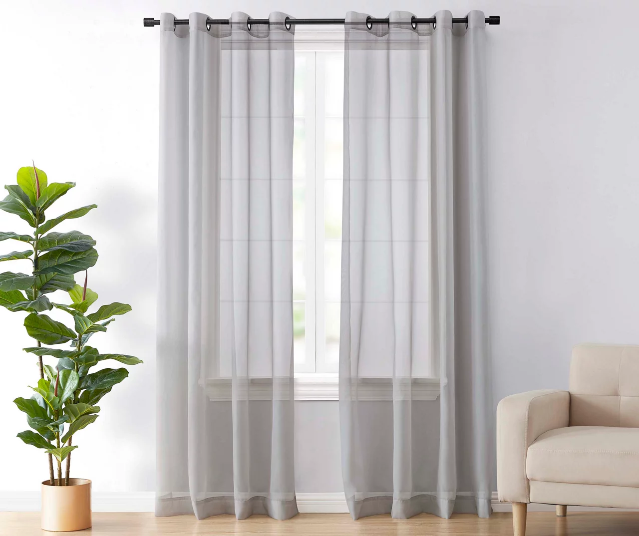 Arm & Hammer Curtain Fresh Sheer Grommet Curtain Panel 2 Arm & Hammer Curtain Fresh Sheer Grommet Curtain Panel - Image 2