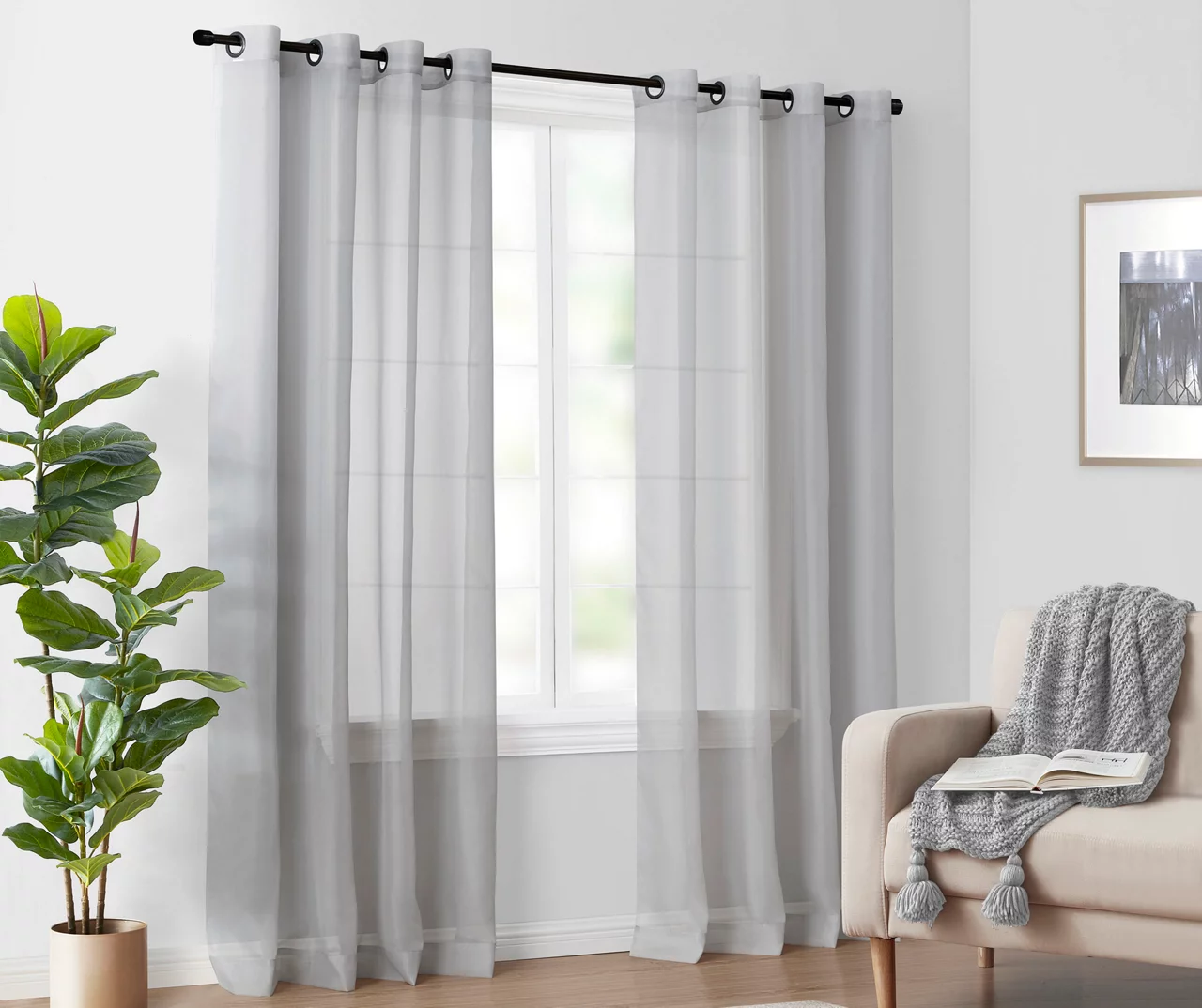 Arm & Hammer Curtain Fresh Sheer Grommet Curtain Panel 10 Arm & Hammer Curtain Fresh Sheer Grommet Curtain Panel - Image 10
