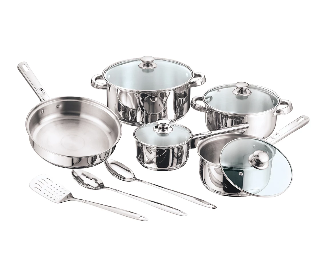 Stainless Steel 12-Piece Cookware Set 1 Stainless Steel 12-Piece Cookware Set