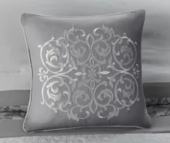 Casey Gray Embroidered King 8-Piece Comforter Set -Home Decor Store 810523138 810523139 9