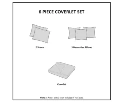 Arbor Aqua Reversible Coverlet Set -Home Decor Store 810523161 810523162 11