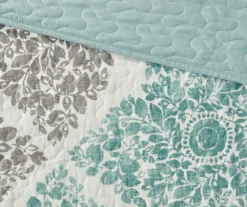 Arbor Aqua Reversible Coverlet Set -Home Decor Store 810523161 810523162 2
