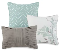 Arbor Aqua Reversible Coverlet Set -Home Decor Store 810523161 810523162 9