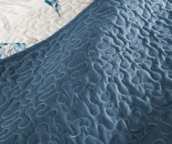 Rockaway Blue Reversible Coverlet Set -Home Decor Store 810523177 810523178 810523179 2