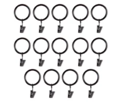 Legacy Brown & Black Curtain Rod Clip Rings, 14-Pack -Home Decor Store 810524293 3