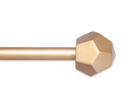 River Burnished Brass 5/8" Steel Decorative Curtain Rod, (36" - 66")