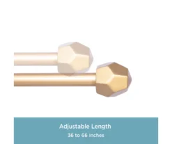 River Burnished Brass 5/8" Steel Decorative Curtain Rod, (36" - 66") -Home Decor Store 810524305 3