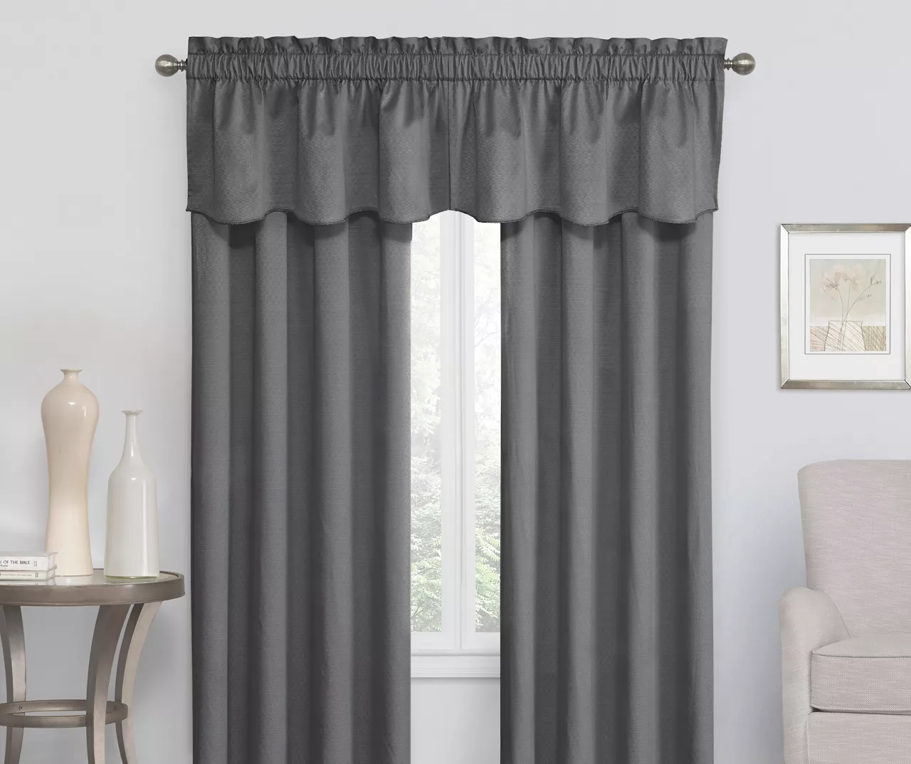 Eclipse Charcoal Canova Room Darkening Thermal Valance 1 Eclipse Charcoal Canova Room Darkening Thermal Valance