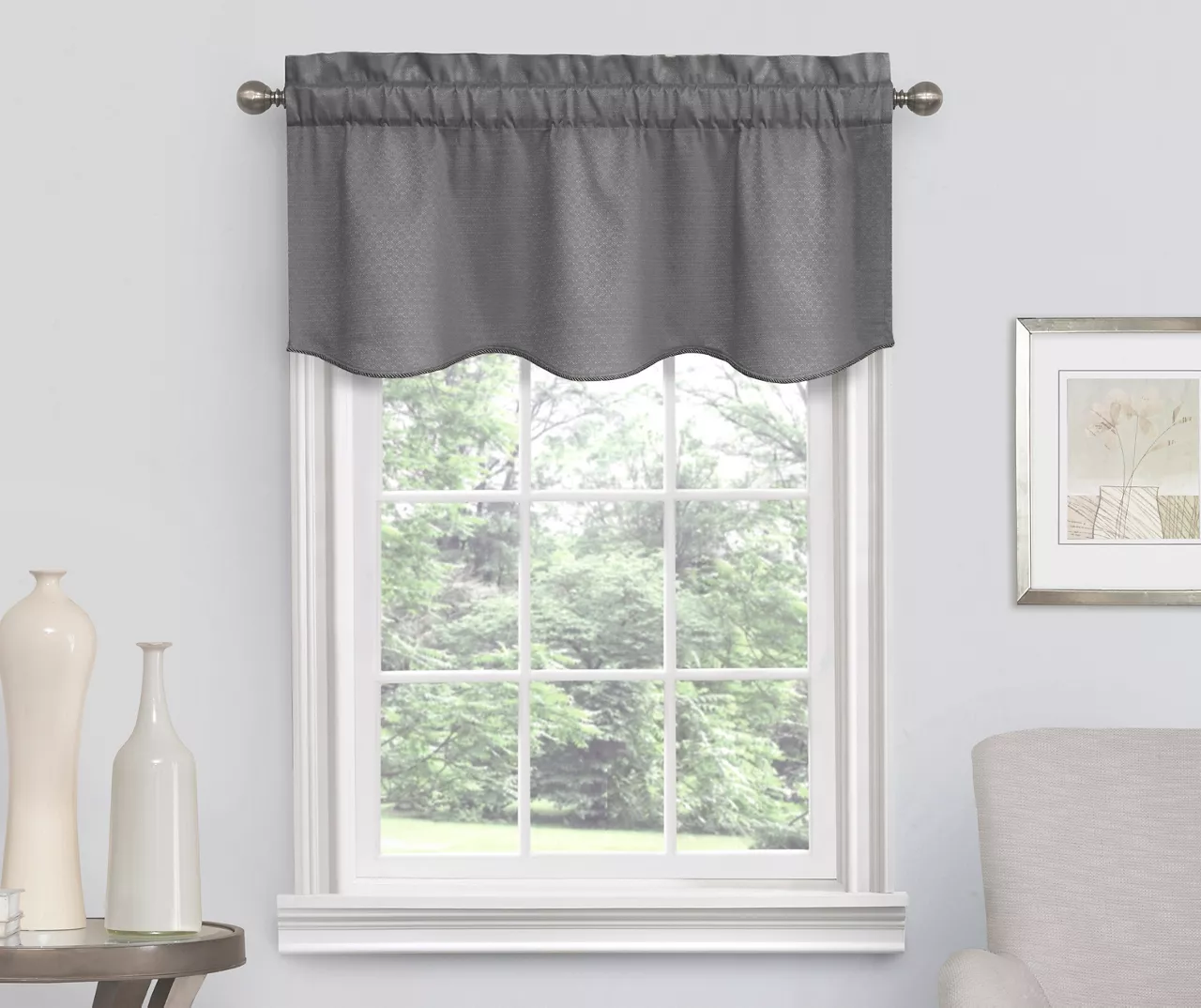 Eclipse Charcoal Canova Room Darkening Thermal Valance 2 Eclipse Charcoal Canova Room Darkening Thermal Valance - Image 2