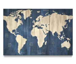 Blue Map Canvas