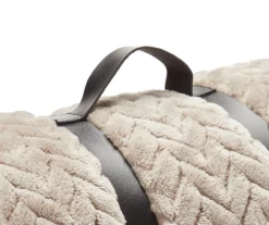 Tan Zigzag-Embossed Velvet King Blanket -Home Decor Store 810531017 810617578 3