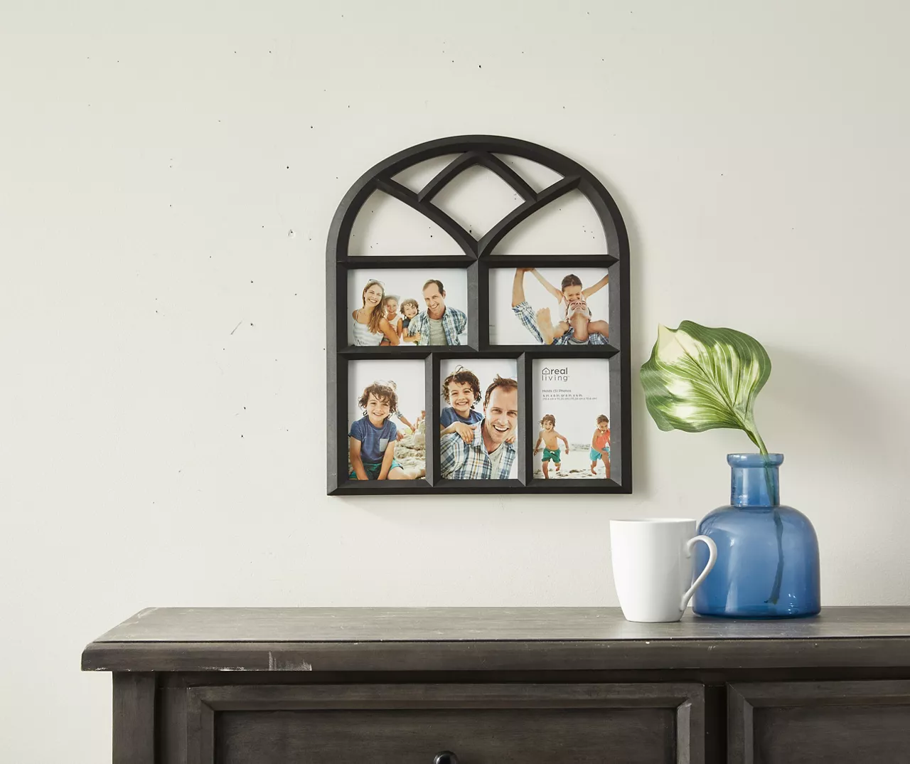 Black Arch 5-Opening Collage Picture Frame, (4" X 6") 3 Black Arch 5-Opening Collage Picture Frame, (4" X 6") - Image 3
