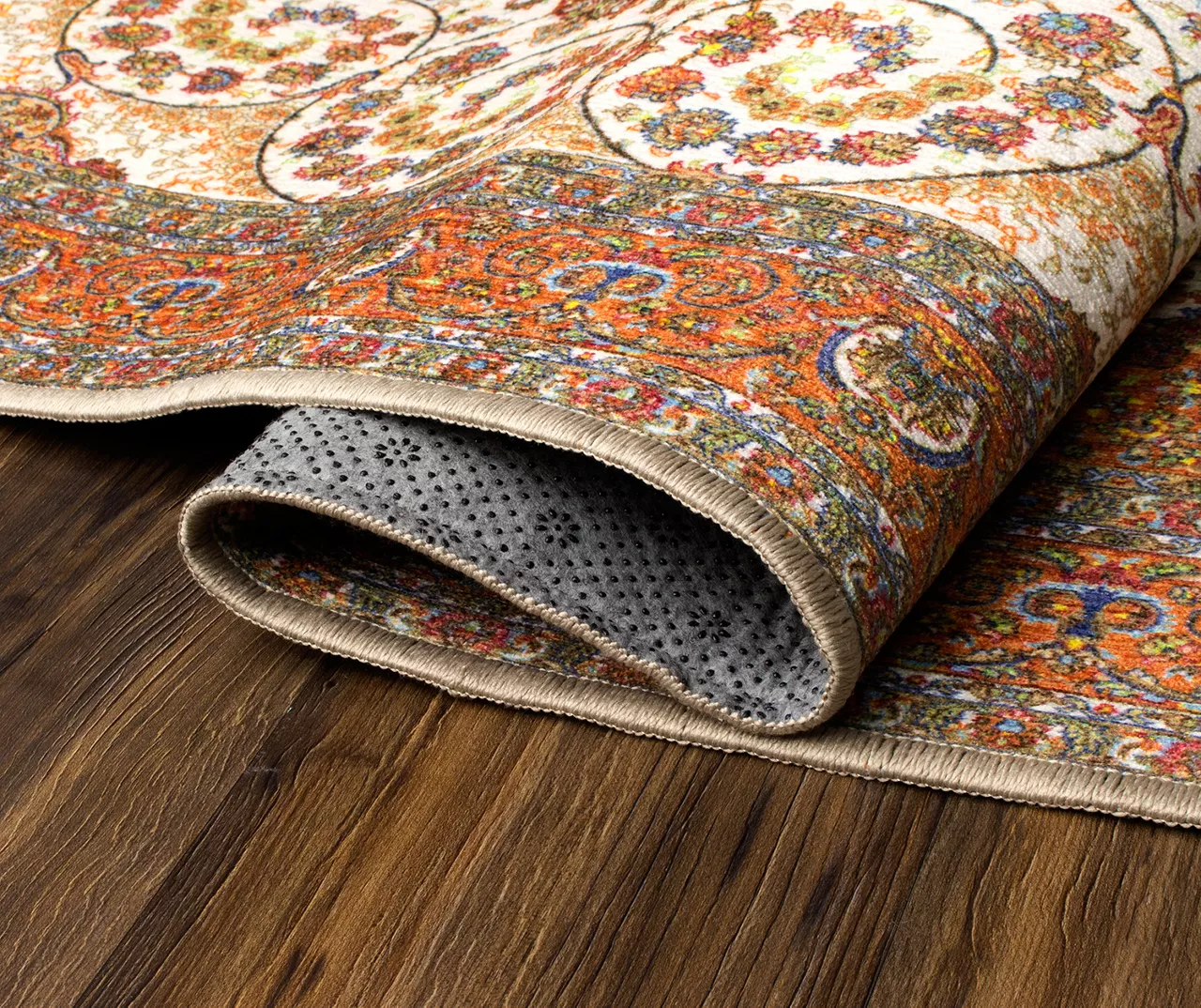 My Magic Carpet Zahara Amber Washable Runner, (2'6" X 7') 4 My Magic Carpet Zahara Amber Washable Runner, (2'6" X 7') - Image 4