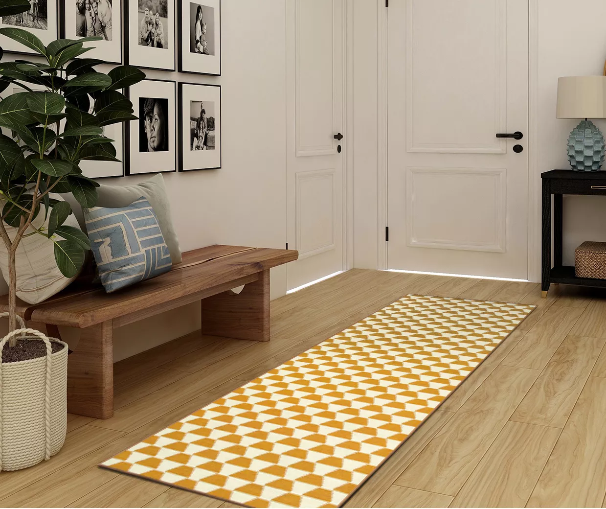 My Magic Carpet Yanis Gold Washable Area Rug 12 My Magic Carpet Yanis Gold Washable Area Rug - Image 12