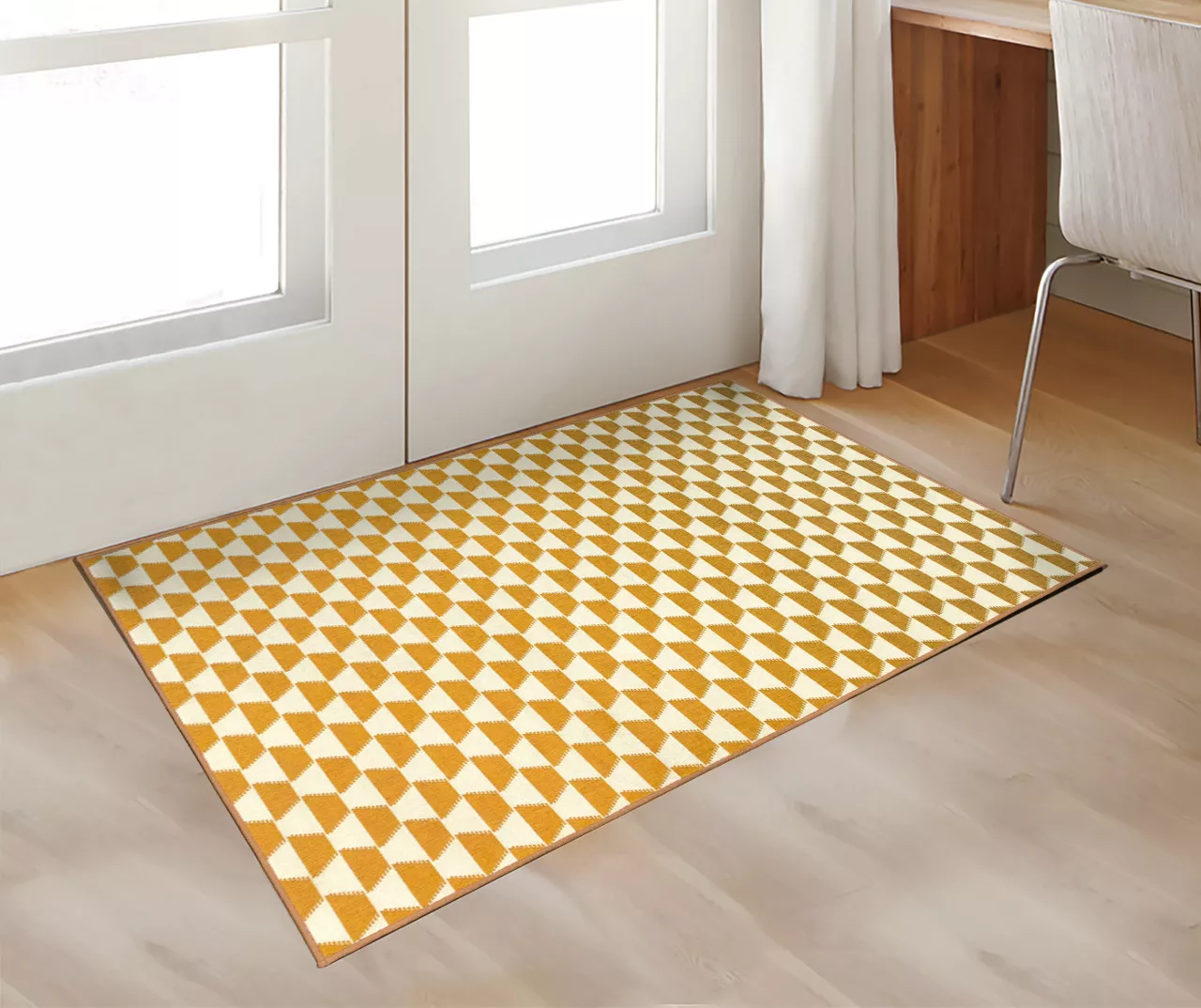 My Magic Carpet Yanis Gold Washable Area Rug 4 My Magic Carpet Yanis Gold Washable Area Rug - Image 4