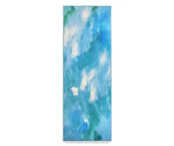 My Magic Carpet Watercolor Aqua Blue Washable Runner, (2'6" X 7')