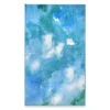 My Magic Carpet Watercolor Aqua Blue Washable Area Rug