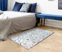 My Magic Carpet Leilani Damask Washable Area Rug -Home Decor Store 810537741 2