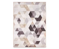 My Magic Carpet Lattice Geometric Neutral Washable Area Rug -Home Decor Store 810537742 1