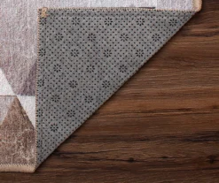 My Magic Carpet Lattice Geometric Neutral Washable Runner, (2'6" X 7') -Home Decor Store 810537743 3