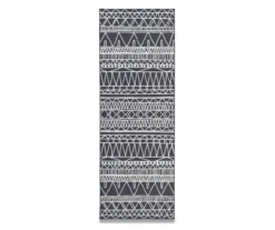 My Magic Carpet Chelsea Aztec Dark Gray Washable Runner, (2'6" X 7')