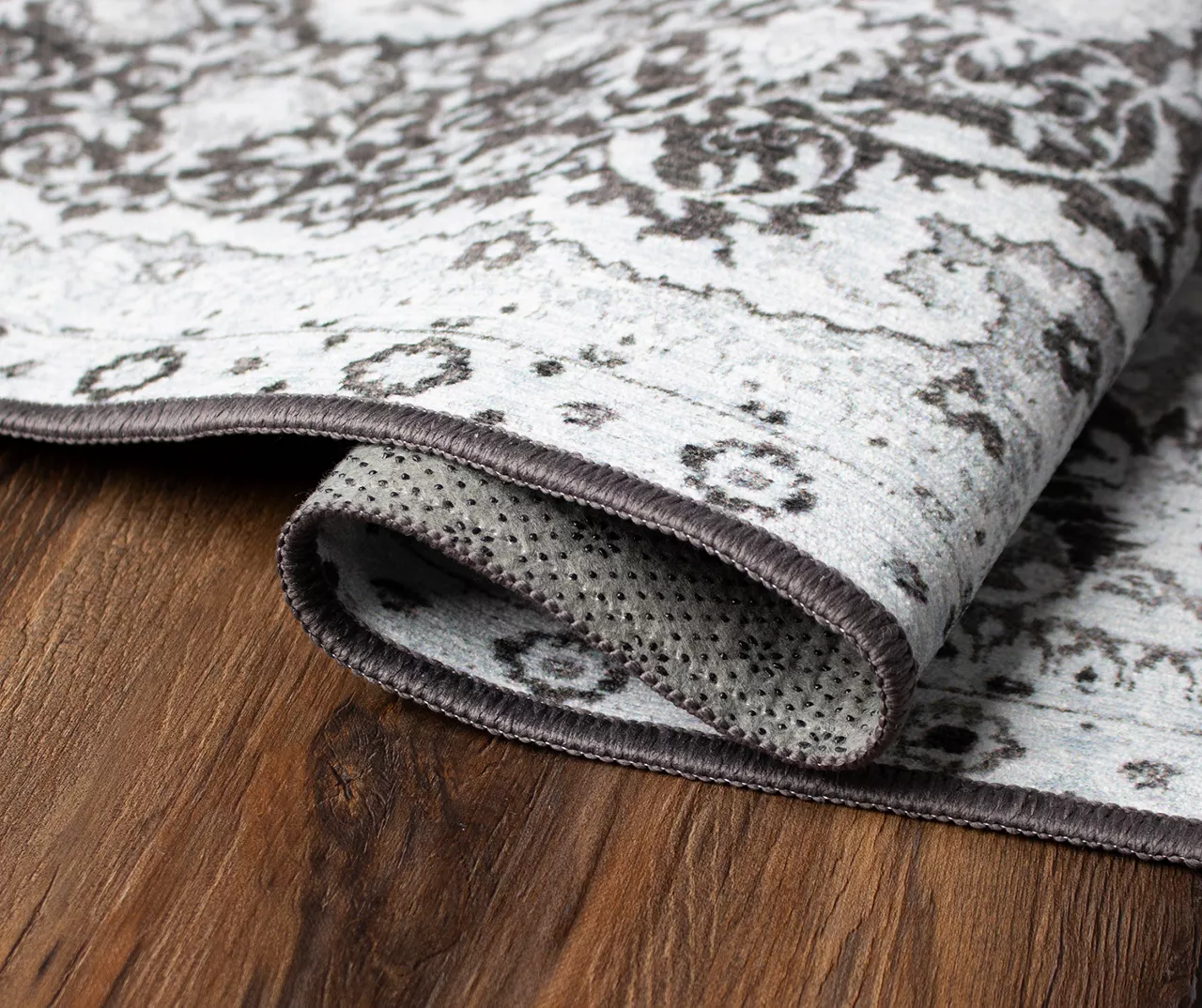 My Magic Carpet Parviz Gray Washable Area Rug 8 My Magic Carpet Parviz Gray Washable Area Rug - Image 8