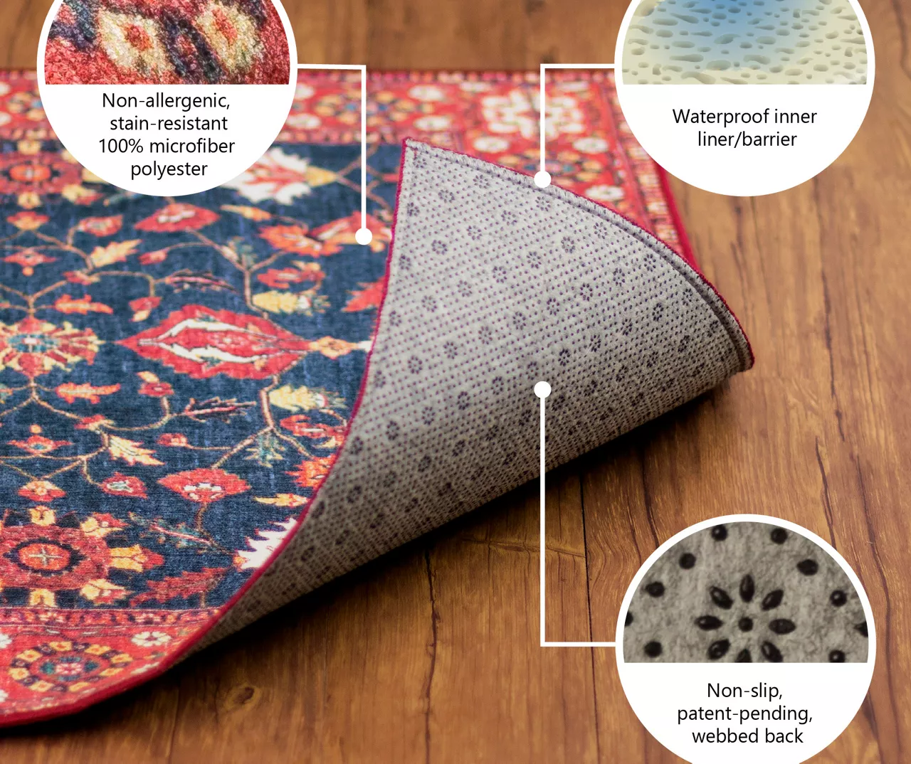 My Magic Carpet Parviz Gray Washable Area Rug 12 My Magic Carpet Parviz Gray Washable Area Rug - Image 12