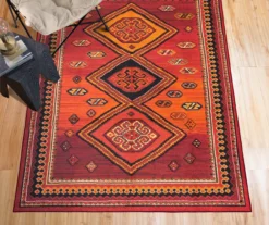 My Magic Carpet Phoenix Kilim Garnet Washable Area Rug -Home Decor Store 810537782 2