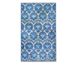 My Magic Carpet Leilani Damask Washable Area Rug -Home Decor Store 810537798 1