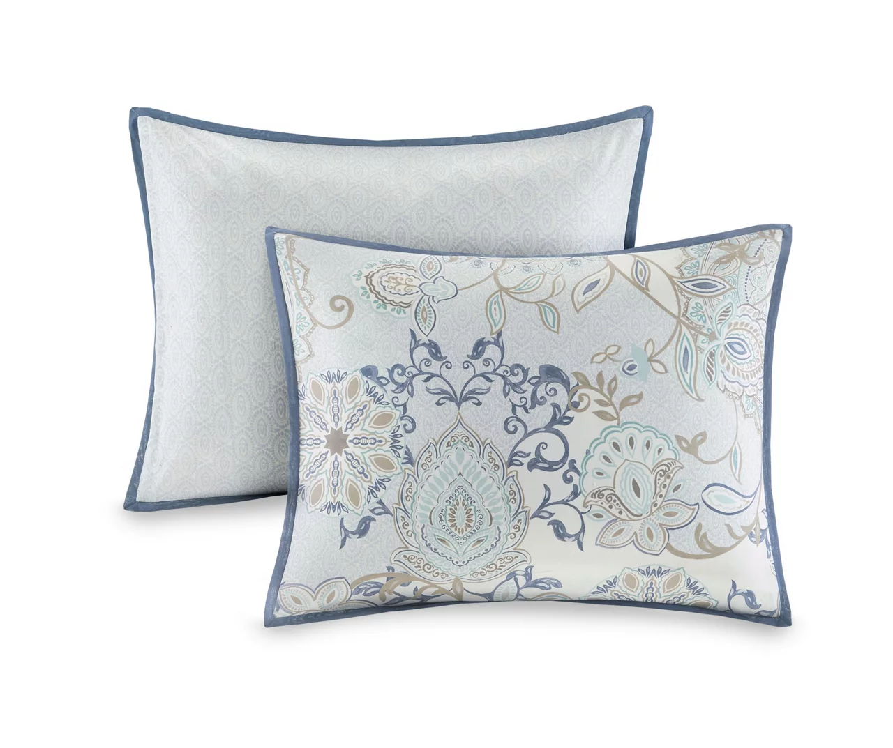 Lian Blue Full/Queen 3-Piece Reversible Duvet Cover Set 4 Lian Blue Full/Queen 3-Piece Reversible Duvet Cover Set - Image 4