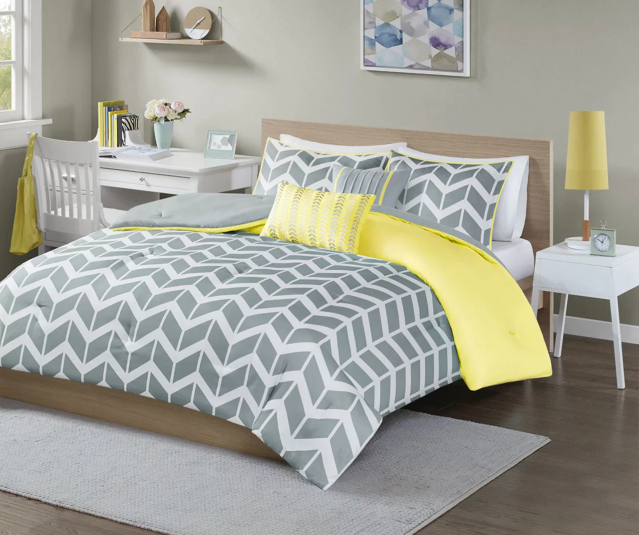 Darcy Yellow Chevron Duvet Cover Set 11 Darcy Yellow Chevron Duvet Cover Set - Image 11