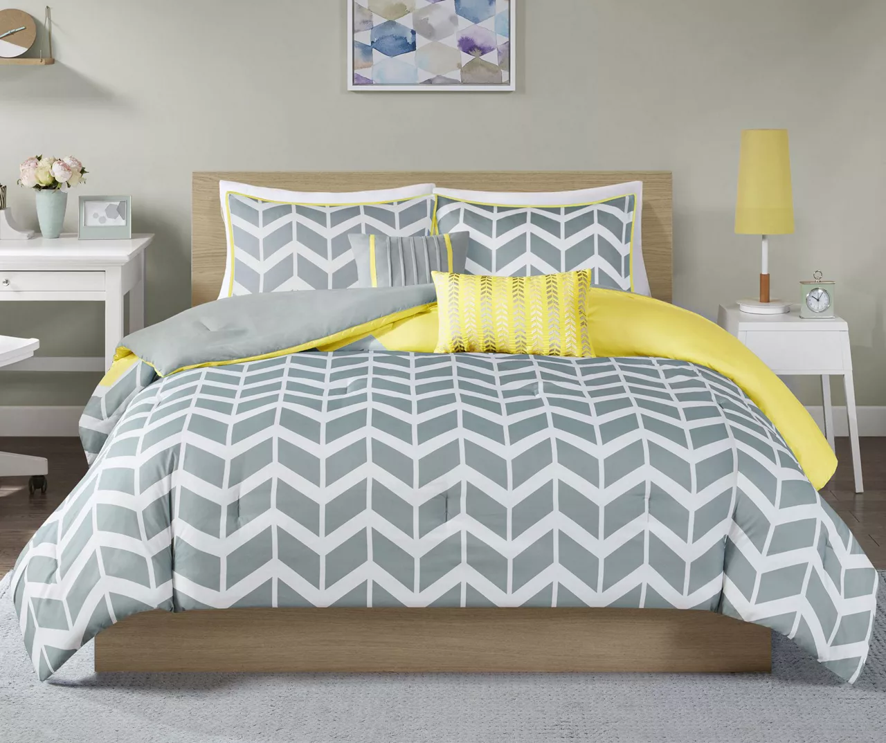 Darcy Yellow Chevron Duvet Cover Set 2 Darcy Yellow Chevron Duvet Cover Set - Image 2