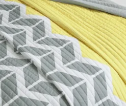 Darcy Yellow Chevron Full/Queen 5-Piece Duvet Cover Set 13 Darcy Yellow Chevron Full/Queen 5-Piece Duvet Cover Set -Home Decor Store 810538039 810538040 810538044 3
