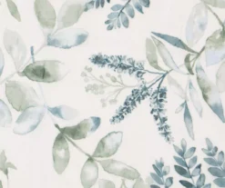 Hattie Spa Blue Floral Crushed Voile Sheer Curtain Panel, (84") -Home Decor Store 810538063 2