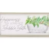 "Happiness Is A Long Hot Bubble Bath" Framed Wall Plaque, (20" X 8")