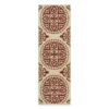 Red & White Medallion Accent Rug, (20" X 60")