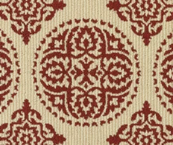 Red & White Medallion Accent Rug, (20" X 60") -Home Decor Store 810539127 2