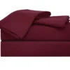 Rhubarb Red Microfiber Queen 4-Piece Sheet Set