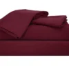 Rhubarb Red Microfiber Full 4-Piece Sheet Set