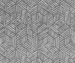 Gray Geometric Quill Blackout Rod Pocket Curtain Panel, (84") -Home Decor Store 810542218 3