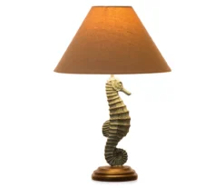 Brown & Blue Seahorse Table Lamp