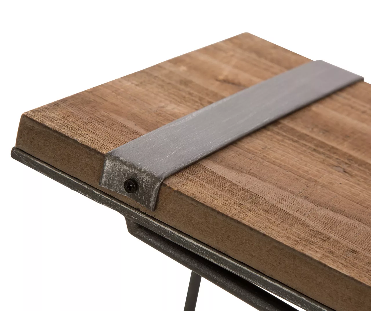 Natural Brown & Black Cross-Bar Wall Shelf, (31.5") 2 Natural Brown & Black Cross-Bar Wall Shelf, (31.5") - Image 2